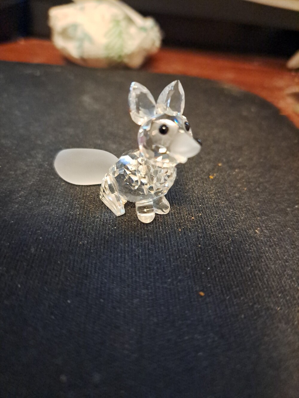 Swarovski Crystal Mini Sitting Fox *Repaired
